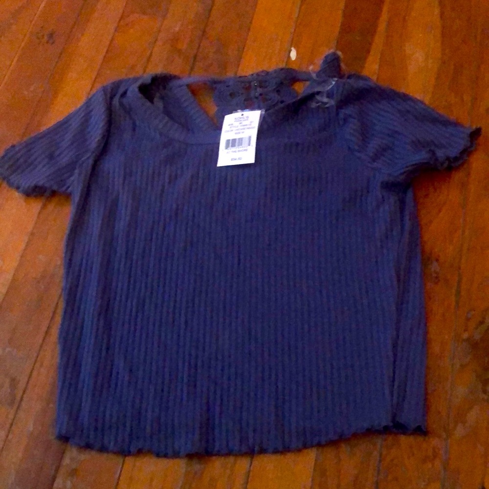Blue crop top